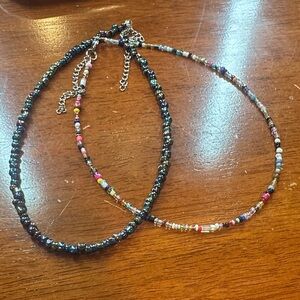 Custom made beaded boho adjustable choker necklaces bundle